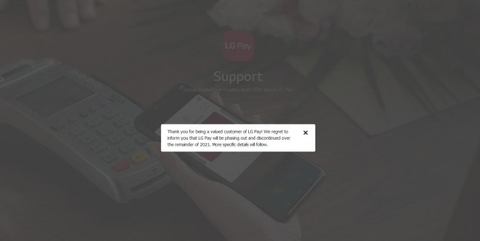 lg手机官网（放弃手机业务之后 LG Pay也将在年内停止支持）