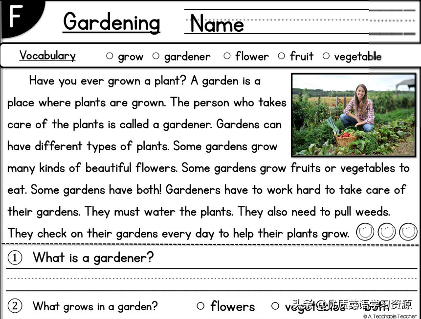 fruits（英语原版阅读：Gardening）