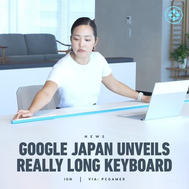 程序员看了都沉默 谷歌在日本推出 1.65 米长键盘