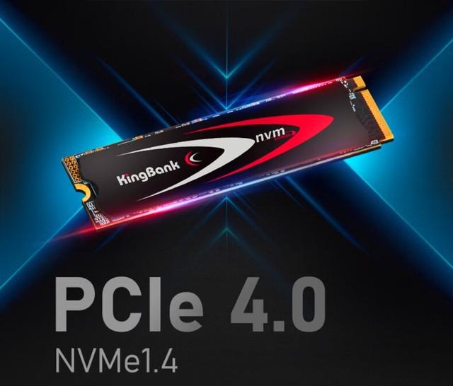 新平台装机必选，金百达 PCIe4.0 固态硬盘 1TB 不到 400 元