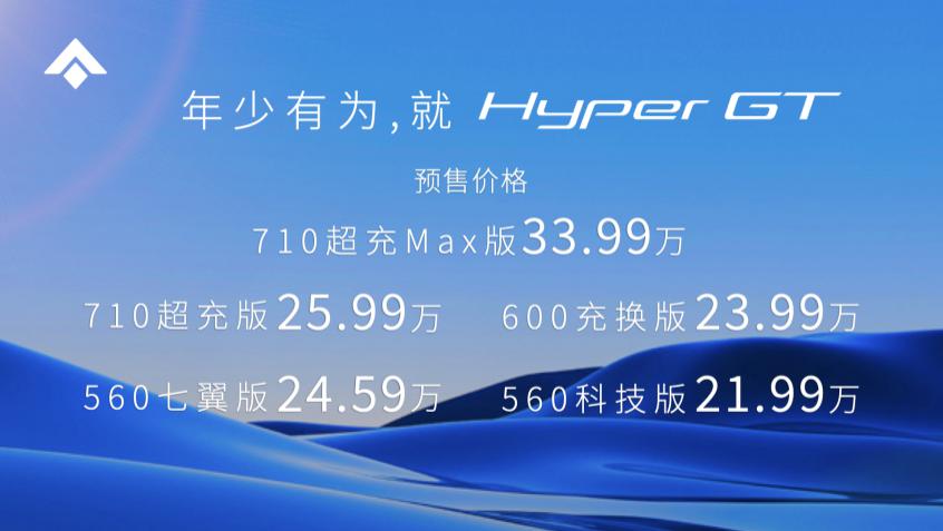 21.99 万元起 昊铂 Hyper GT 开启预售