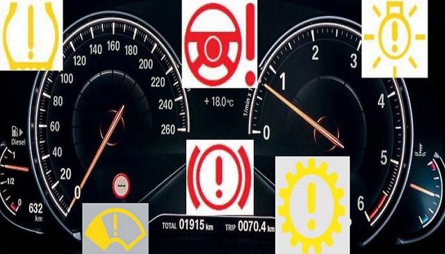 汽车仪表盘警示图标图片