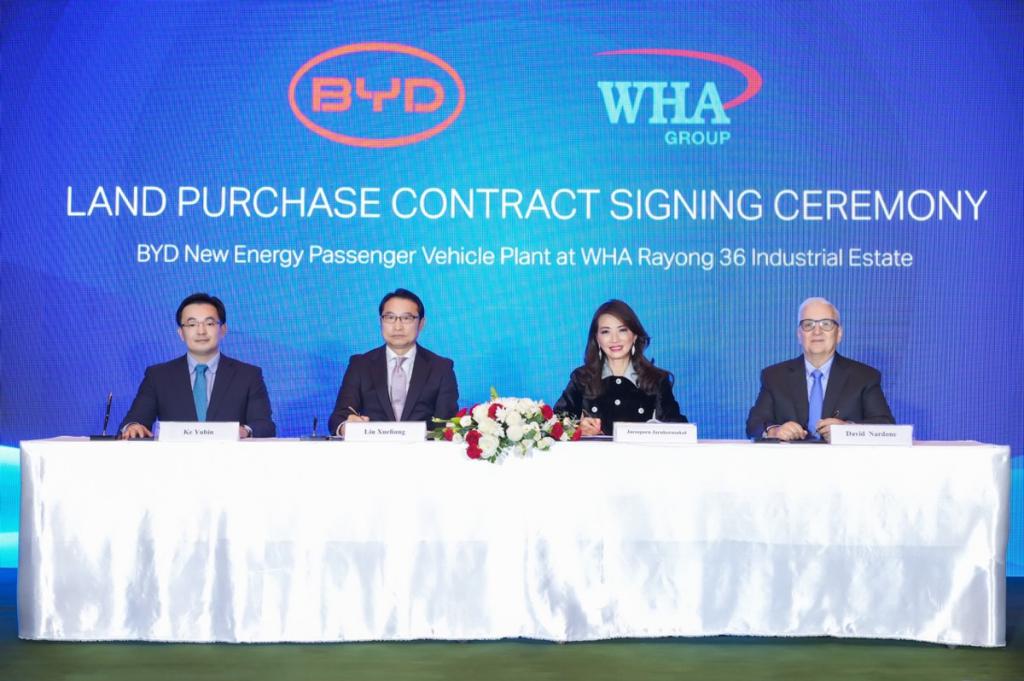 比亚迪签约泰国 WHA 工业园 加速布局海外市场